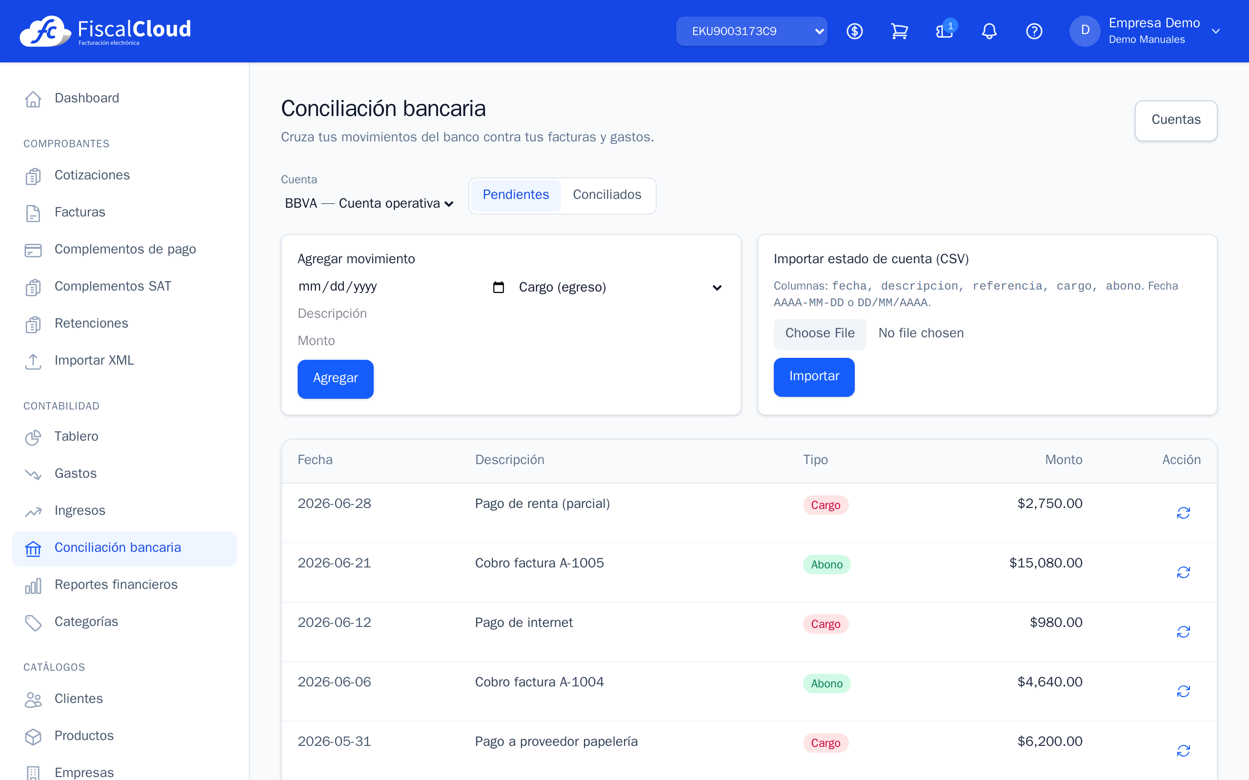 Conciliación bancaria